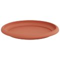 vidaXL Kruhový kvetinový podnos 6 ks Tehlovo červená Ø 19 x 2 cm Plast
