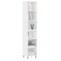 vidaXL Vysoká skrinka biela 34,5x32,5x180 cm spracované drevo