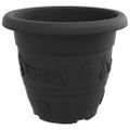 vidaXL Kulatý kvetináč 24 ks Čierna Ø 39 x 32 cm Plast