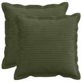 vidaXL Poťah na podložku 2 ks HOUTEN Zelená 40 x 40 cm manšestr