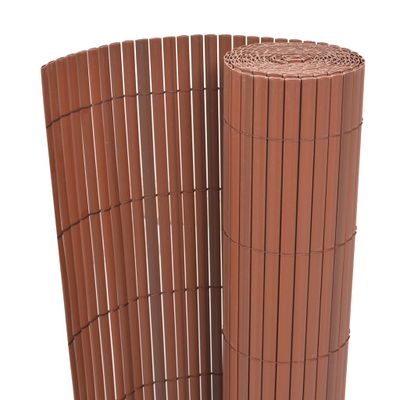 vidaXL Záhradný plot Hnedá 150 x 500 cm PVC