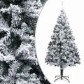 vidaXL Zasnežený umelý vianočný stromček zelený 300 cm PVC