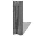 vidaXL Obojstranný záhradný plot, PVC 90x500 cm, sivý