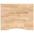 vidaXL Doska stolíka neošetrená 100x80x2,5 cm dubový masív obdĺžnikový