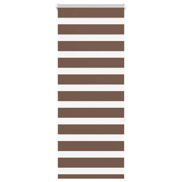 vidaXL Zebra roleta hnedá 65x150 cm šírka látky 60,9 cm polyester