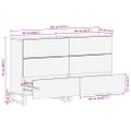 vidaXL Komoda set 2 ks Prírodná 120 x 33 x 75 cm Masívne mango drevo