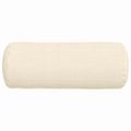 vidaXL Podložkové vankúše 2 pcs Krémová Ø 15 x 40 cm Kordúrová tkanina