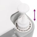 vidaXL Prenosné kempingové WC, sivo biele 15+10 l, HDPE