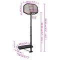vidaXL Basketbalový stojan čierny 258-363 cm polyetén