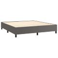 vidaXL Boxspring posteľ s matracom sivá 160x200 cm umelá koža
