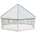 vidaXL 6 panelový psí výbeh 177,5 x 154,5 x 112 cm Plast Biela