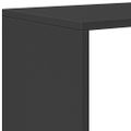 vidaXL Rozdeľovacia knižnica 3-posch. čierna 123x29x123cm kompoz.drevo