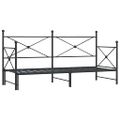 vidaXL Váľanda s kolíkom bez matraca Čierna 90x190 cm Oceľ