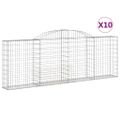 vidaXL Oblúkové gabiónové koše 10 ks 300x30x100/120cm pozinkov. železo