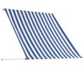 vidaXL Zaťahovacia markíza 100x150 cm modro-biela