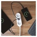 Predlžovací kábel EMOS P0211E / 1,4 m / 2 zásuvky+2×USB-A+1×USB-C / biely / PVC / 1,5 mm2