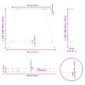 vidaXL Nohy k jedálenskému stolu v tvare A, 2 ks, antracitové, 90 x (72-73) cm, oceľ