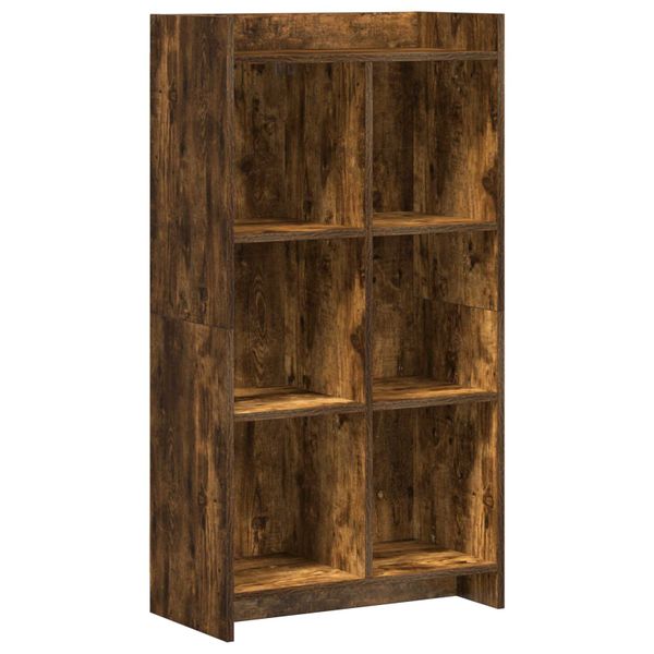 vidaXL Knižnica Dymový dub 59 x 30 x 111 cm Kompozitné drevo