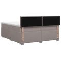 vidaXL Posteľ boxspring s matracom Sivohnedá 200 x 200 cm Látka