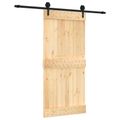 vidaXL Posuvné dvere Prírodná a čierna 95 x 210 cm