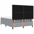 vidaXL Posteľ s pružinovým rámom Svetlosivá 160 x 200 cm látka
