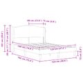 vidaXL Rám postele s čelnou doskou Svetlosivá 120 x 190 cm Zamat
