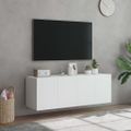 vidaXL TV nástenné skrinky s LED svetlami 2 ks biele 60x35x41 cm