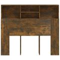 vidaXL Čelo postele so skrinkou dymový dub 120x19x103,5 cm
