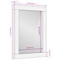 vidaXL Zrkadlo do kúpeľne čierne 50x70x2,5 cm masívny mangovník a sklo