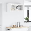 vidaXL Nástenný sklenený kabinet PORTO Biela 80 x 31 x 40 cm