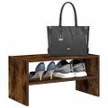 vidaXL Regál na topánky stohovateľné tmavý dub 60x30x30,5 cm