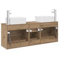 vidaXL Set kabinetov do kúpeľne 3 ks Dub artisan 53 x 34,5 x 63 cm
