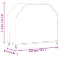 vidaXL Obal na gril 147x61x112 cm čierny 420D oxford
