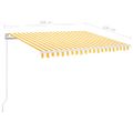 vidaXL Ručne zaťahovacia markíza s LED 350x250 cm žltá a biela