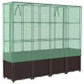 vidaXL Záhon s krytom na skleník ratanový vzhľad 160x40x153 cm