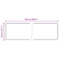 vidaXL Behúň MARSA Biela 50 x 250 cm Polyester a PVC