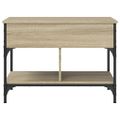 vidaXL Konferenčný stolík dub sonoma 70x50x50 cm kompozit. drevo a kov