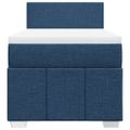 vidaXL Posteľný rám boxspring s matracom modrý 90x190 cm látka