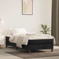 vidaXL Posteľný rám s boxspringom čierny 90x200 cm zamat