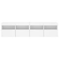 vidaXL TV nástenné skrinky s LED svetlami 2 ks biele 80x30x40 cm