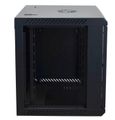 RACK skriňa závesná NEKU 19" 9U 600mm, dvere sklo, na samozostavenie, čierna RACK skríň závesná NEKU 19" 9U 600mm, dvere sklo, k samosestaveniu, čierna