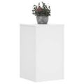 vidaXL Stojany na rastliny 2 ks biele 30x30x50 cm kompozitné drevo