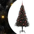 vidaXL Vianočný stromček Čierna 150 cm PVC