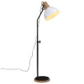 vidaXL Podlahová lampa 25 W biela 30x30x100-150 cm E27