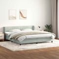 vidaXL Box Spring Posteľ s matracom Svetlosivá 180x220 cm Zamat