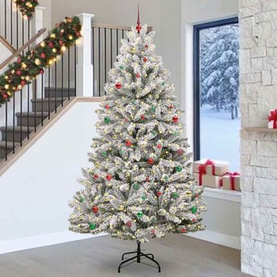 vidaXL Umelý vianočný stromček 270 cm 300 LED Teplá biela PVC a oceľ