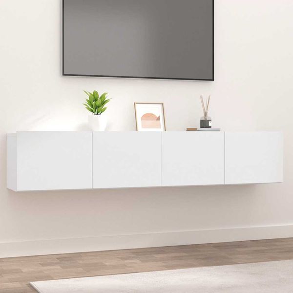vidaXL TV skrinky 2 ks biele 80x30x30cm kompozitné drevo