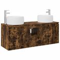 vidaXL Set kabinetov do kúpeľne 3 ks Dymový dub 49,5 x 44,5 x 66 cm