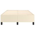 vidaXL Posteľný rám s boxspringom krémový 120x200 cm umelá koža
