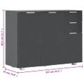 vidaXL Komoda čierna 107x35x80,5 cm vysokolesklá